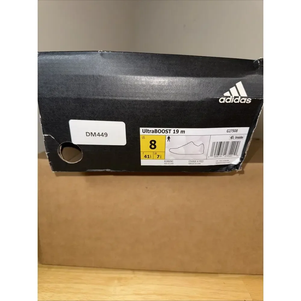 Adidas Ultraboost 19 Athletic Sneaker Running Shoe Black G27508 SZ 8 Preowned
